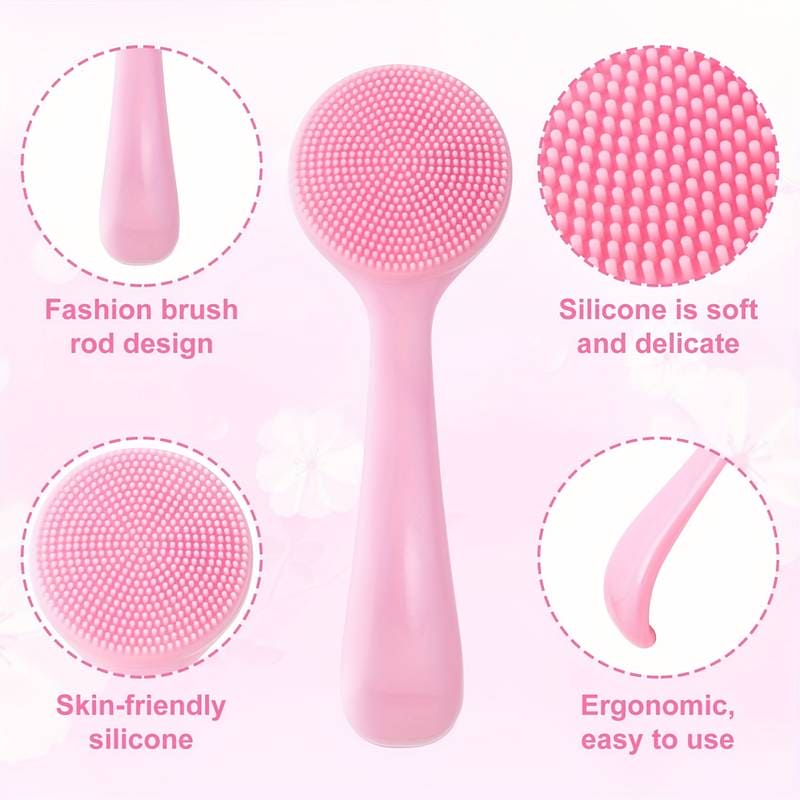 Silicon Facial Cleansing Brush, Soft Face Massage Wash Brush, Exfoliator Face Wash Scrub Cleanser Silicon Facial Cleansing Brush, Soft Face Massage Wash Brush, Exfoliator Face Wash Scrub Cleanser
